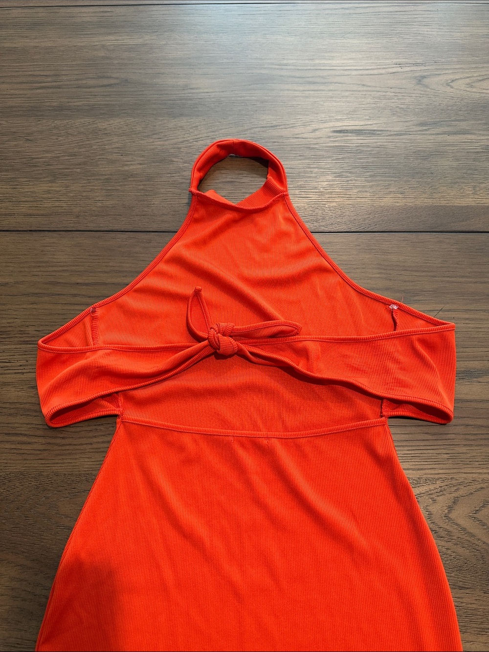Heart & Hips Vibrant Orange Halter Maxi Dress - Picture 3 of 4